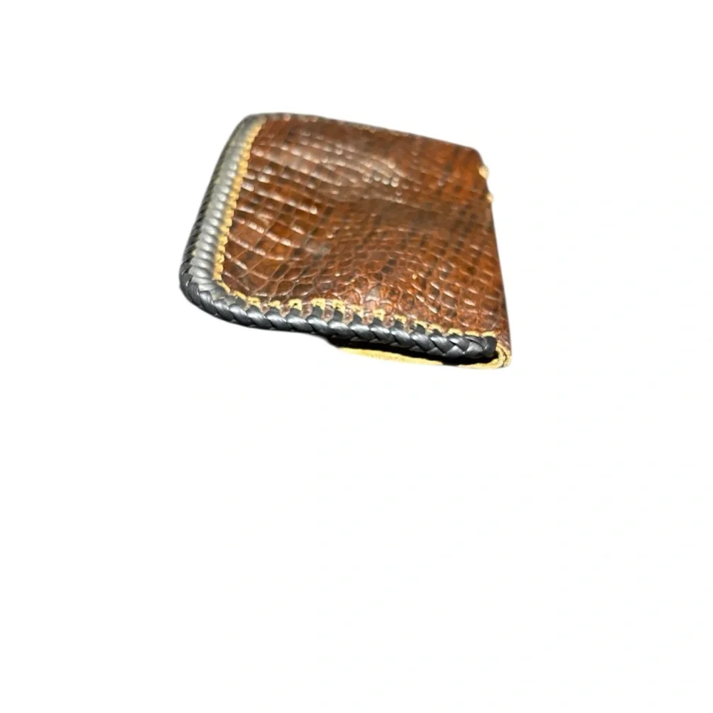 Vintage Brown Leather Coin Pouch
